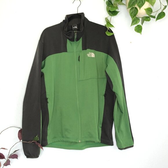 The North Face TKA Stretch Full Zip Jacket Men's XL Green Gray - Picture 2 of 8